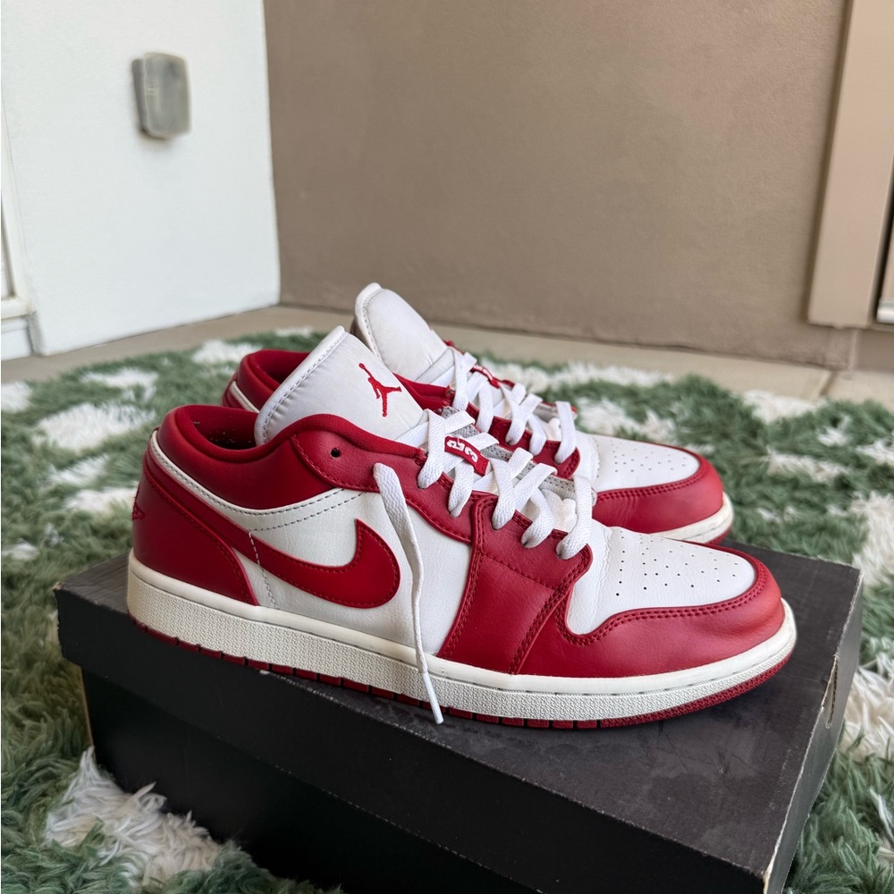 Nike Air Jordan 1 Low - White/Red Men's Sneakers